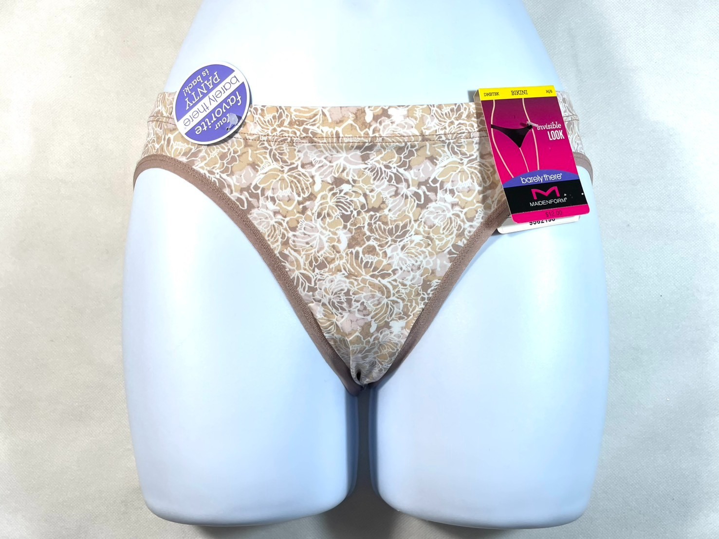 NWT Maidenform Women’s M Barely There® Invisible Look Bikini 2-Pack, DMBTBK