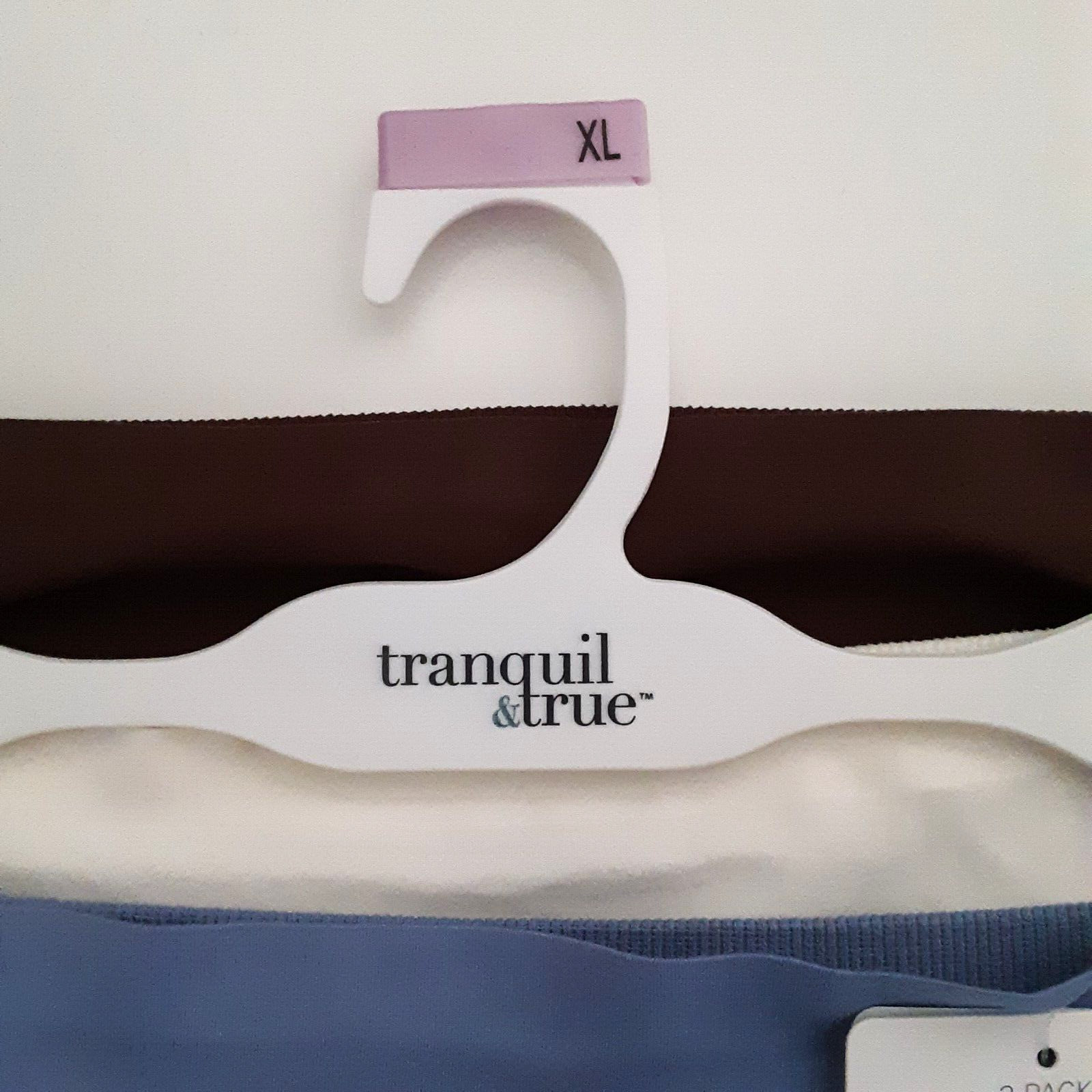 Tranquil & True Womens XL Hipsters Ribbed Back Seamless Purple Ivory Brown 3PK