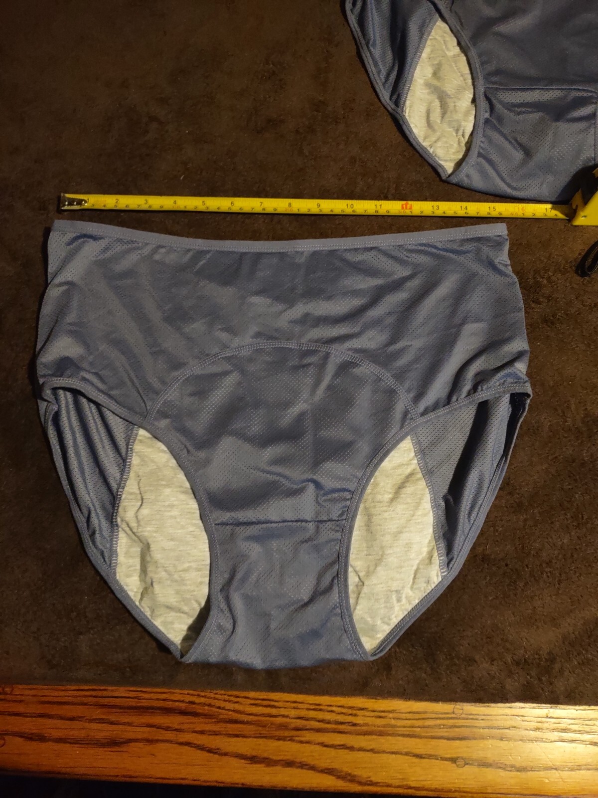 NEW 6 Pack Gray Leak Proof Panties Briefs Underpants Knickers, Women’s Sz S/M