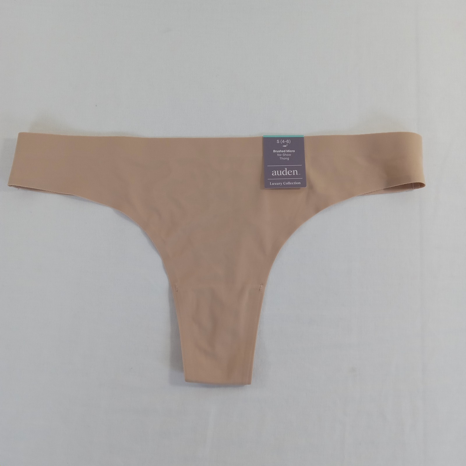 Auden Women’s Panties Lot 3-Pack S (4-6) No-Show Hipster Cheeky Thong Nude Blue