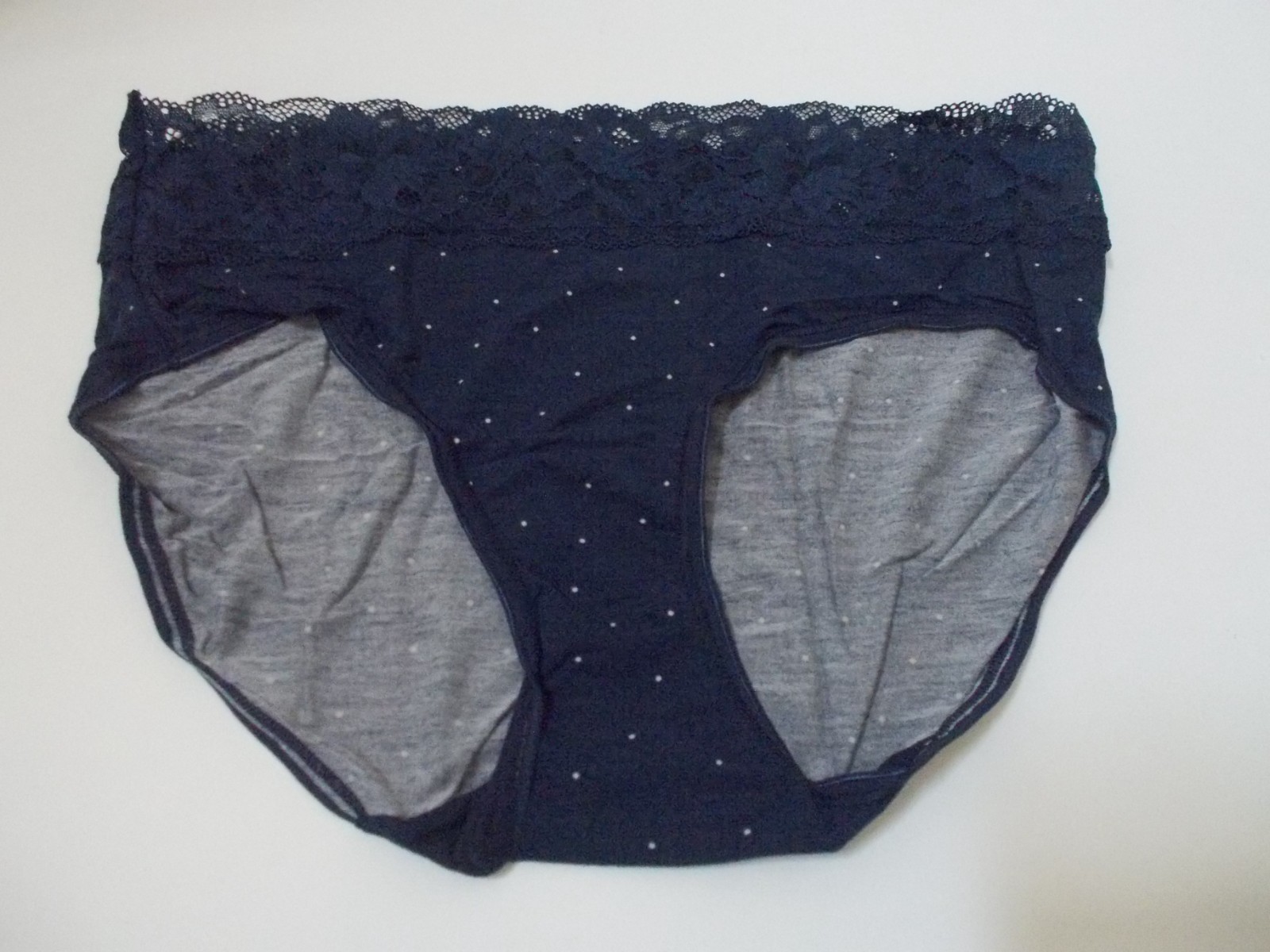 NWT SOMA Lot of 3 Black Navy Dot Clay Hipster Panties Underwear Sz L