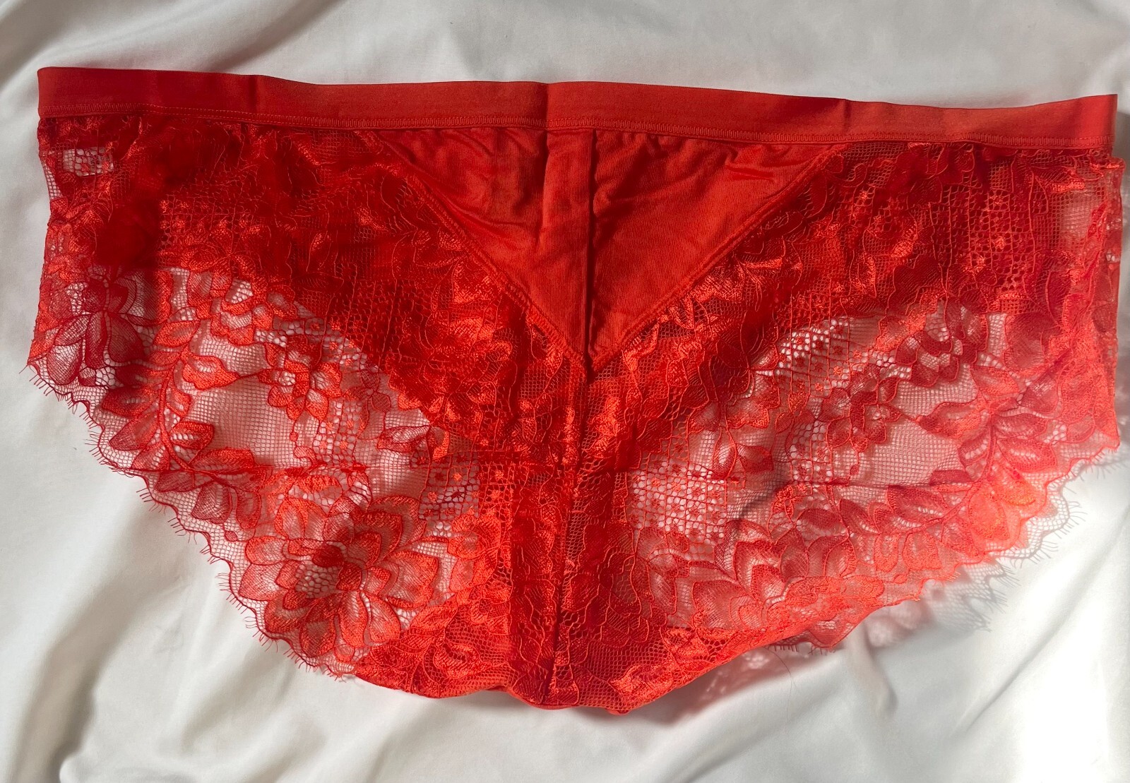 Lane Bryant Cacique No Show Lace Back Hipster Panty Red sz 22/24 (1526)