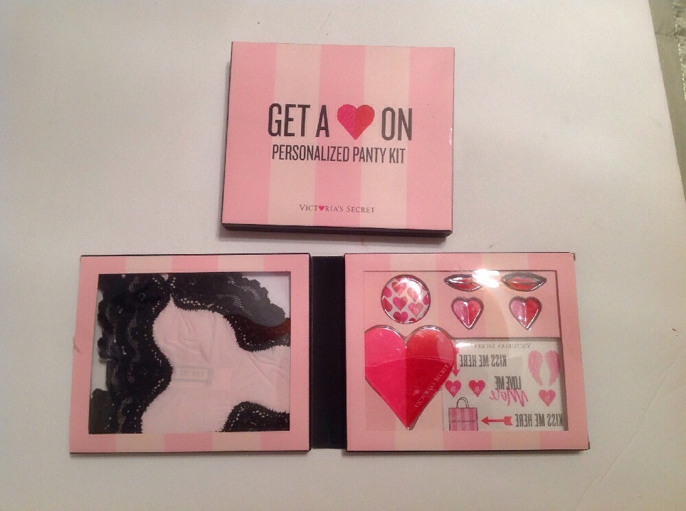 Victorias Secret Novelty Personalized Panty Kit OS Valentine Decorations NWT