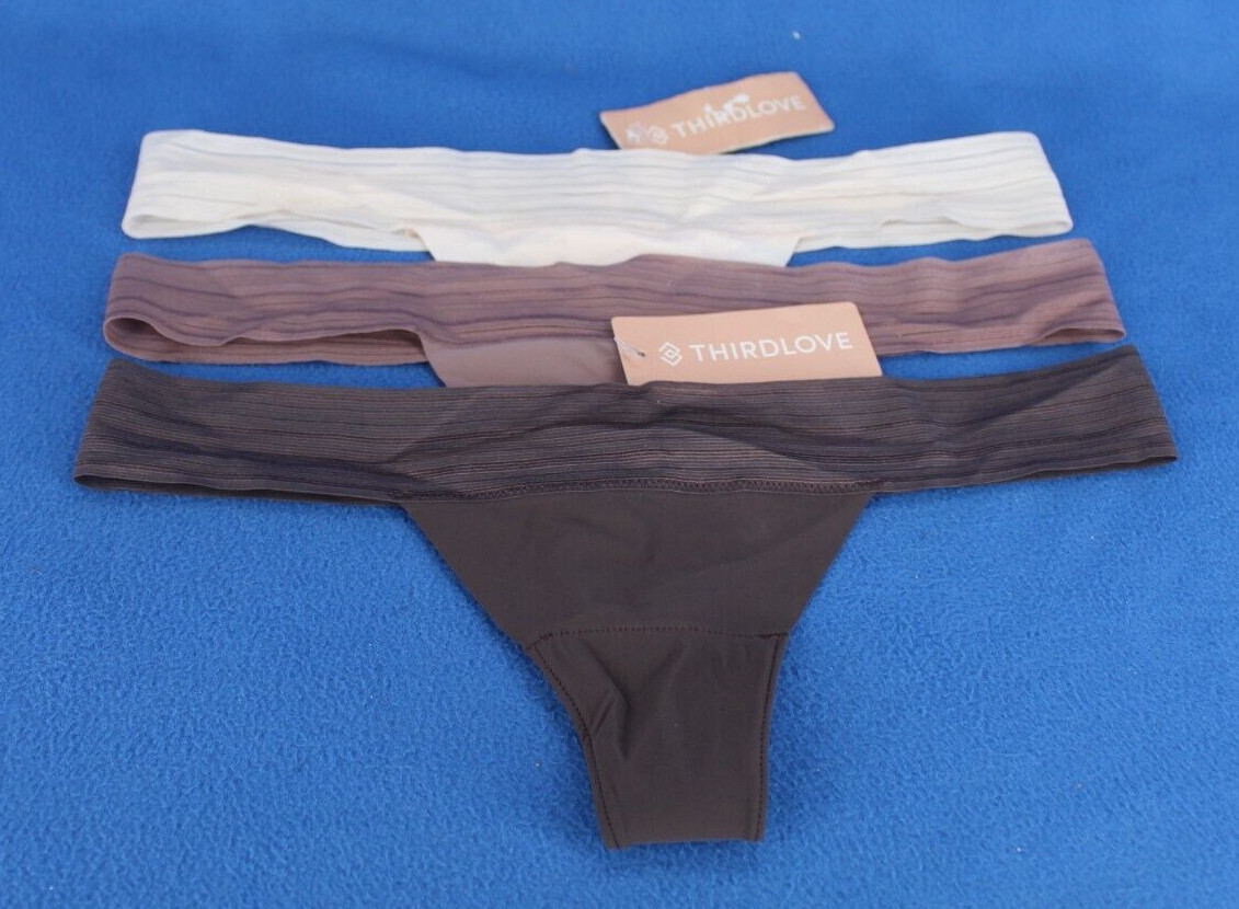 Third Love Thong Colorful Panties Bundle Lot of 3 NWT Size XS #D1700-11