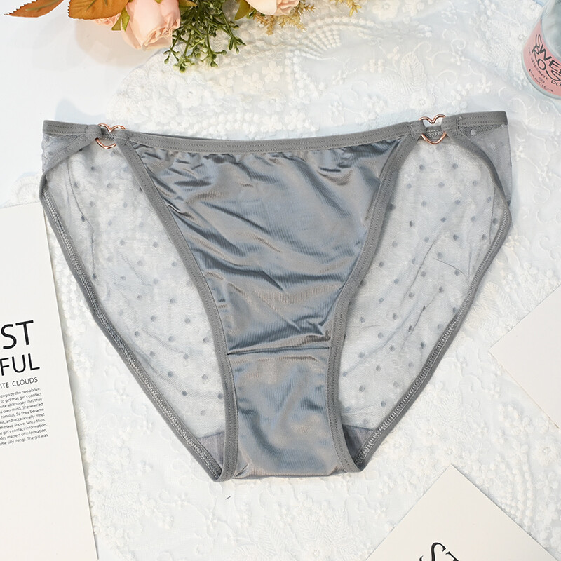 6-Pack Lot Sexy Women Sheer Satin Panties Bikinis Full Brief Underwear Lingeries