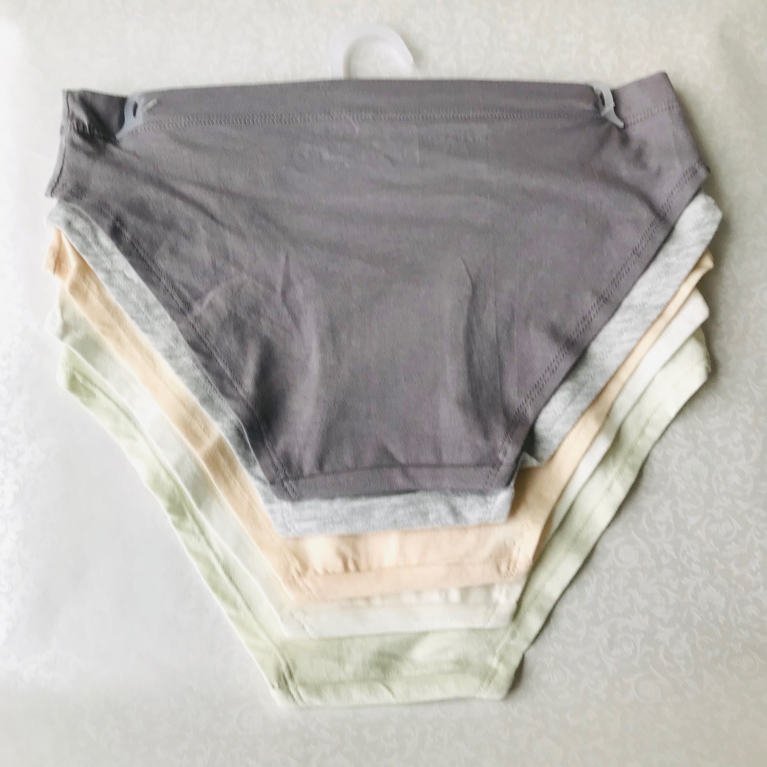 Danskin Intimates, Organic Cotton 95% Bikinis Panties , 5 Pack , Size : L