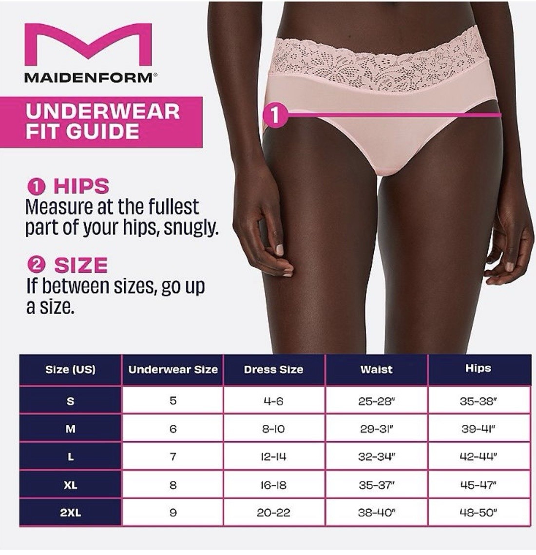 NEW No Pkg Women’s Maidenform 5/S Scalloped Lace Hipster Underwear Floral Design