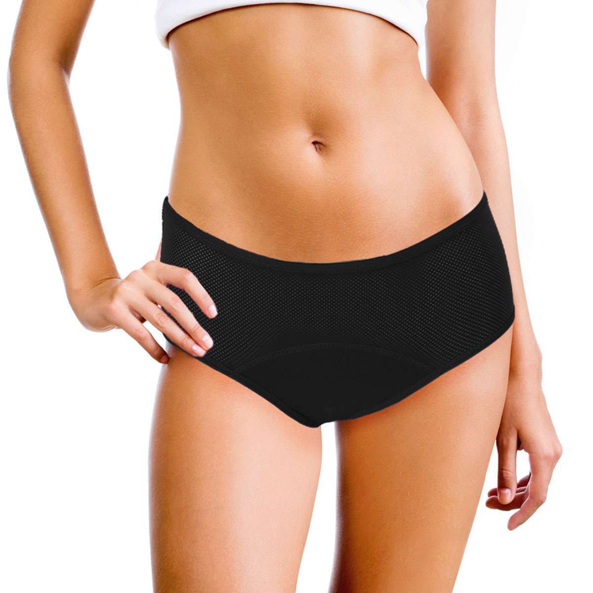 4 Pack Womens Girls Period Panties Leak-Proof Stretch Briefs Menstrual Underwear
