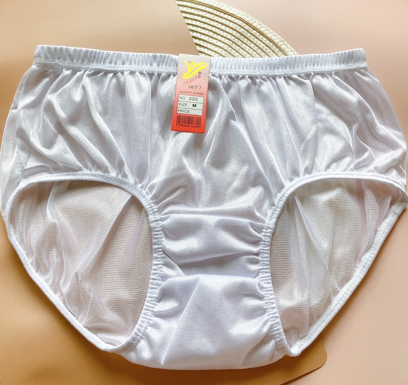 M – 3XL White Nylon Panties Knickers Panty Unisex Underwear Soft Undie 6 Pcs New