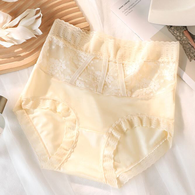 1/6 Pack Lot Womens Lace High Waist Panties Satin Underwear Lingeries Sleepwear
