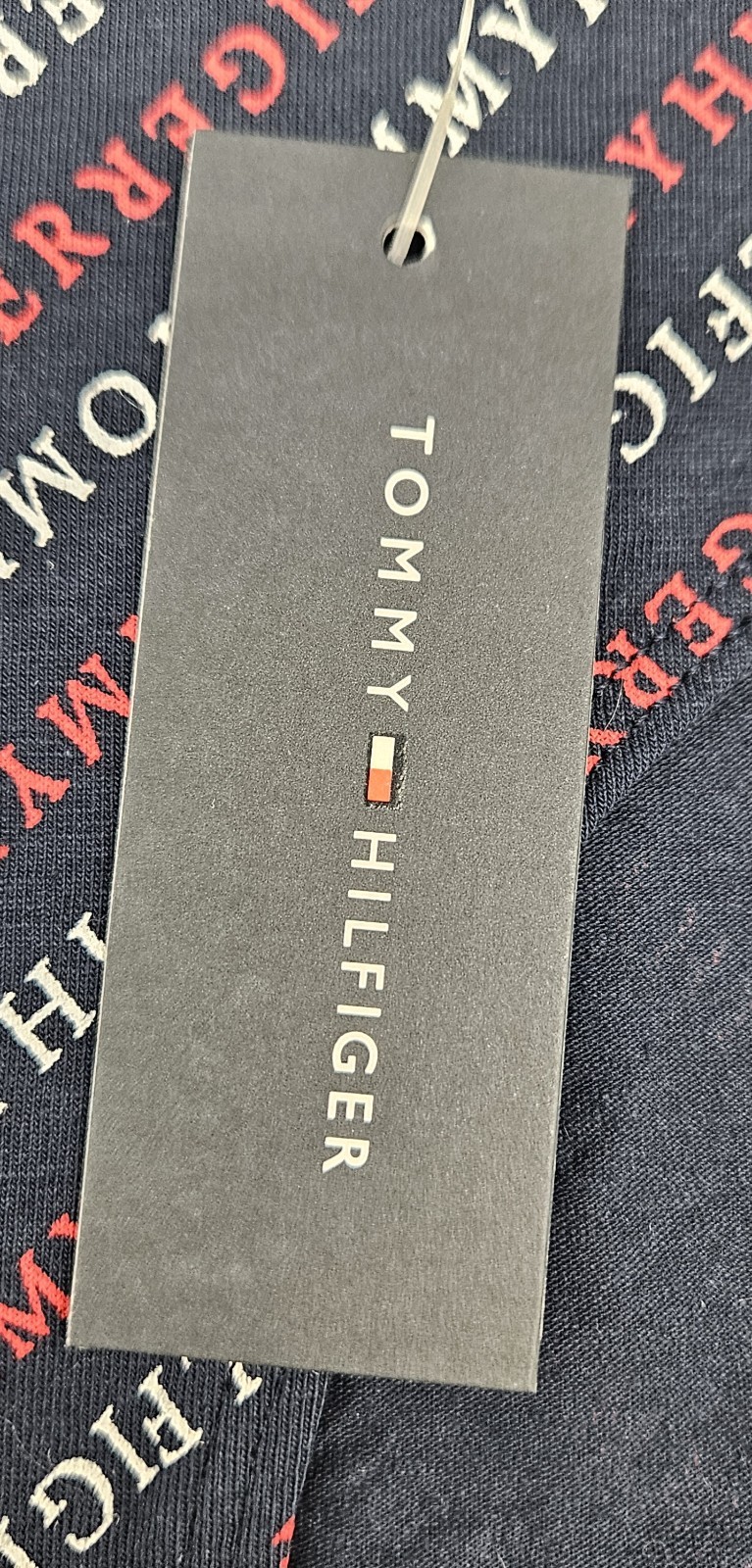 TOMMY HILFIGER 5 Pack Women’s M L Logo Cotton Bikini Panties Red Navy Gray White