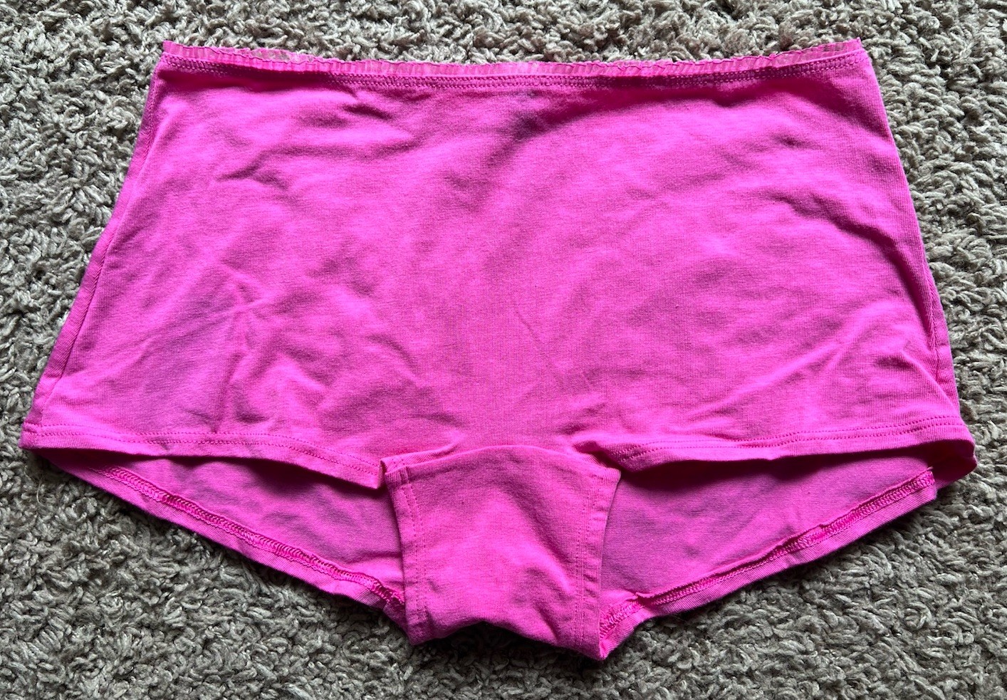 NWT Victoria’s Secret PINK Brown Mesh Cowboy Girl Boot Ruffle Boyshort Panty M