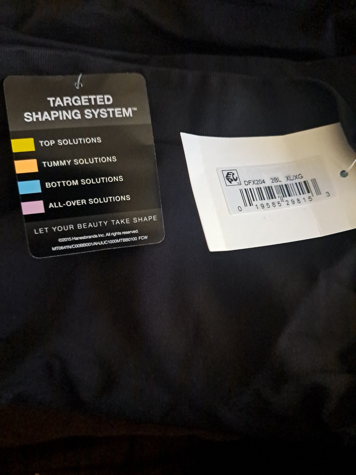 Bali Black Double Shaping Ultra Control DFX204 2 Pk Shapewear Briefs Sz XL $39