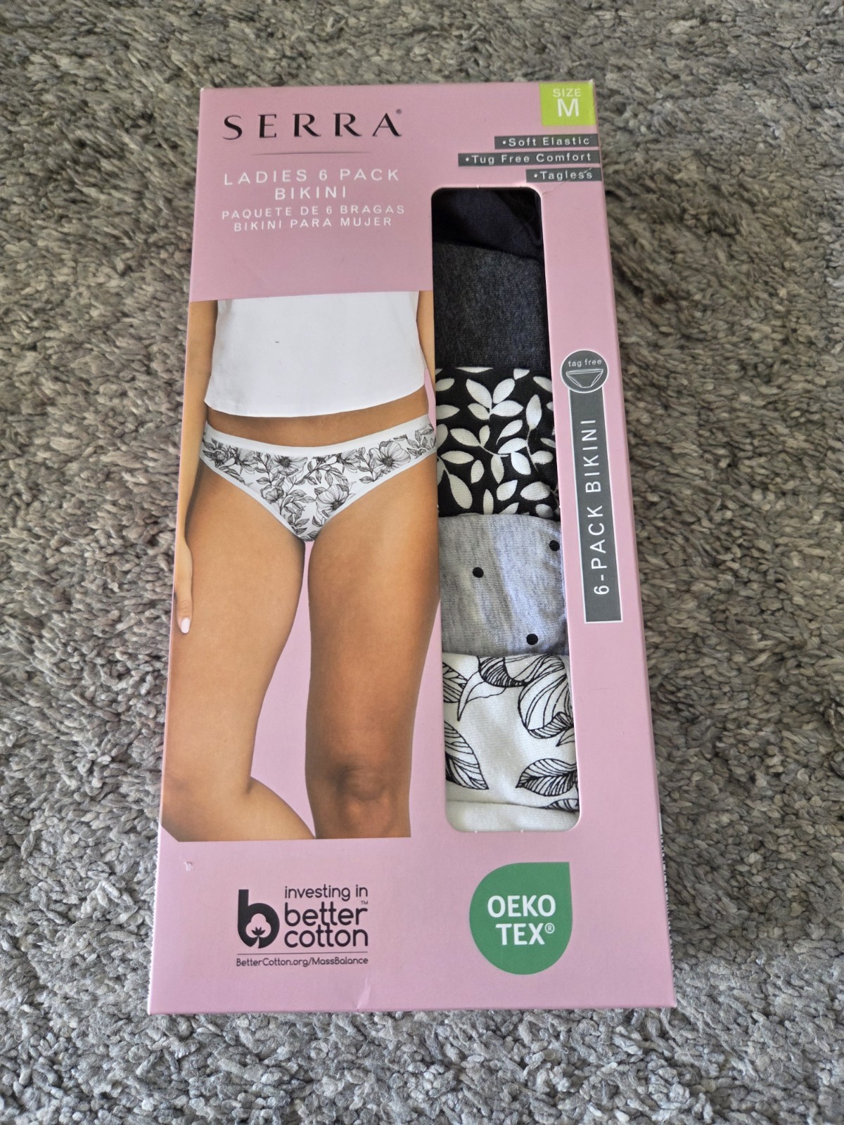 SERRA PACK OF 6!!! Assorted Bikini Underwear / MEDIUM