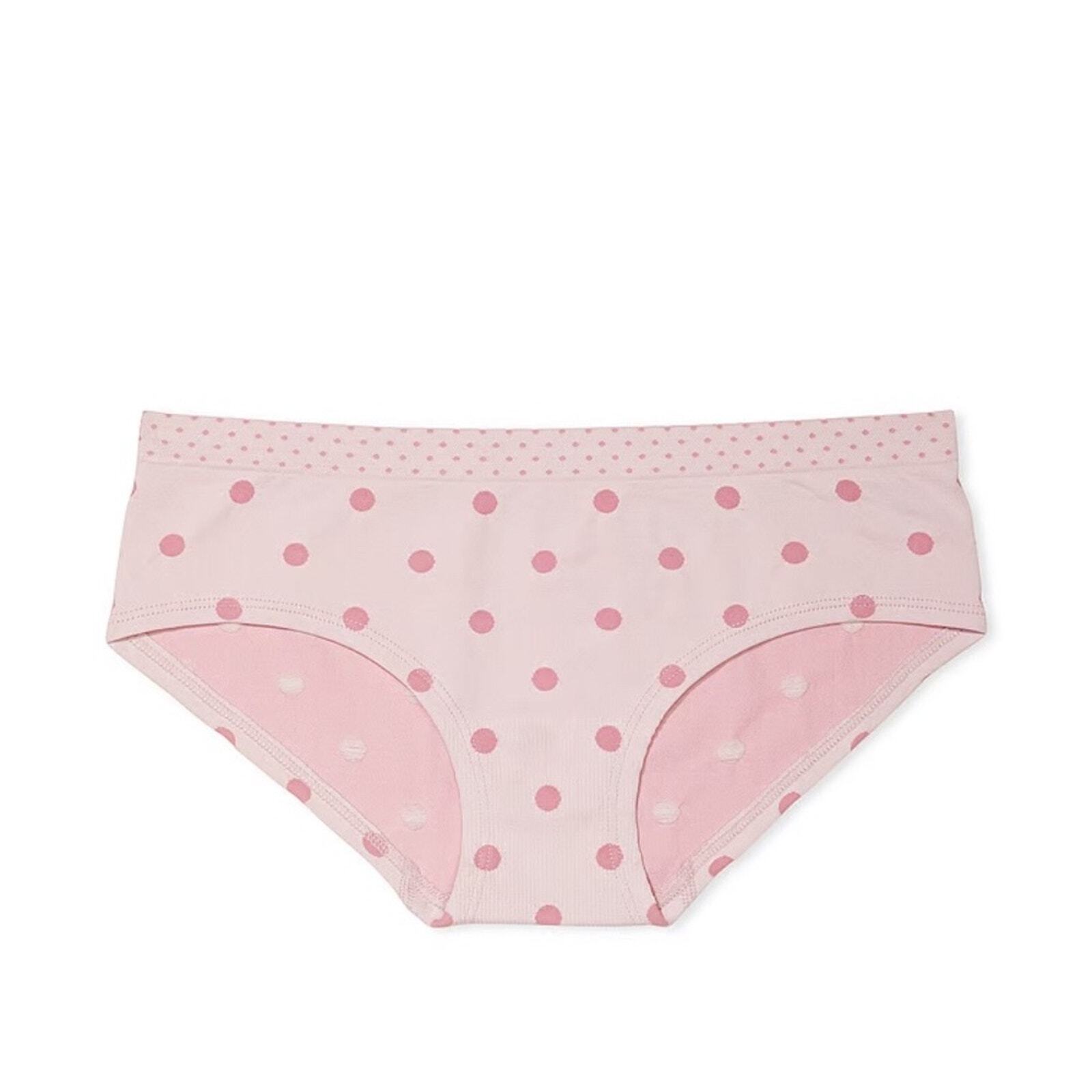 Victoria’s Secret Seamless Hiphugger Panty Pink Dots Large NEW