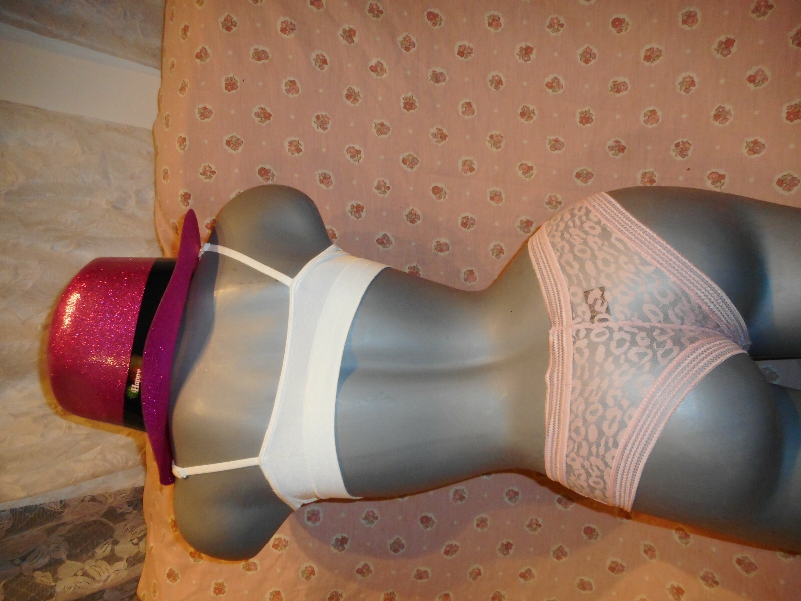 N/W/T Frederick Of Hollywood Pink Spotmesh Panty Size MEDIUM