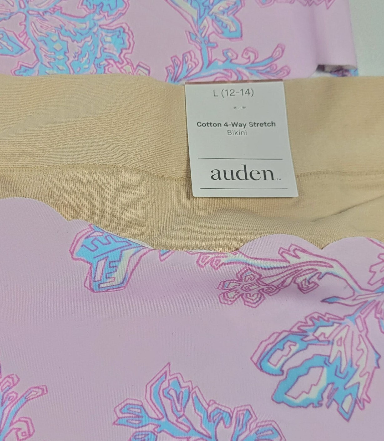 3 Pairs Women’s Auden Invisible Edge & 4-Way Stretch Panties – Size Large 12/14
