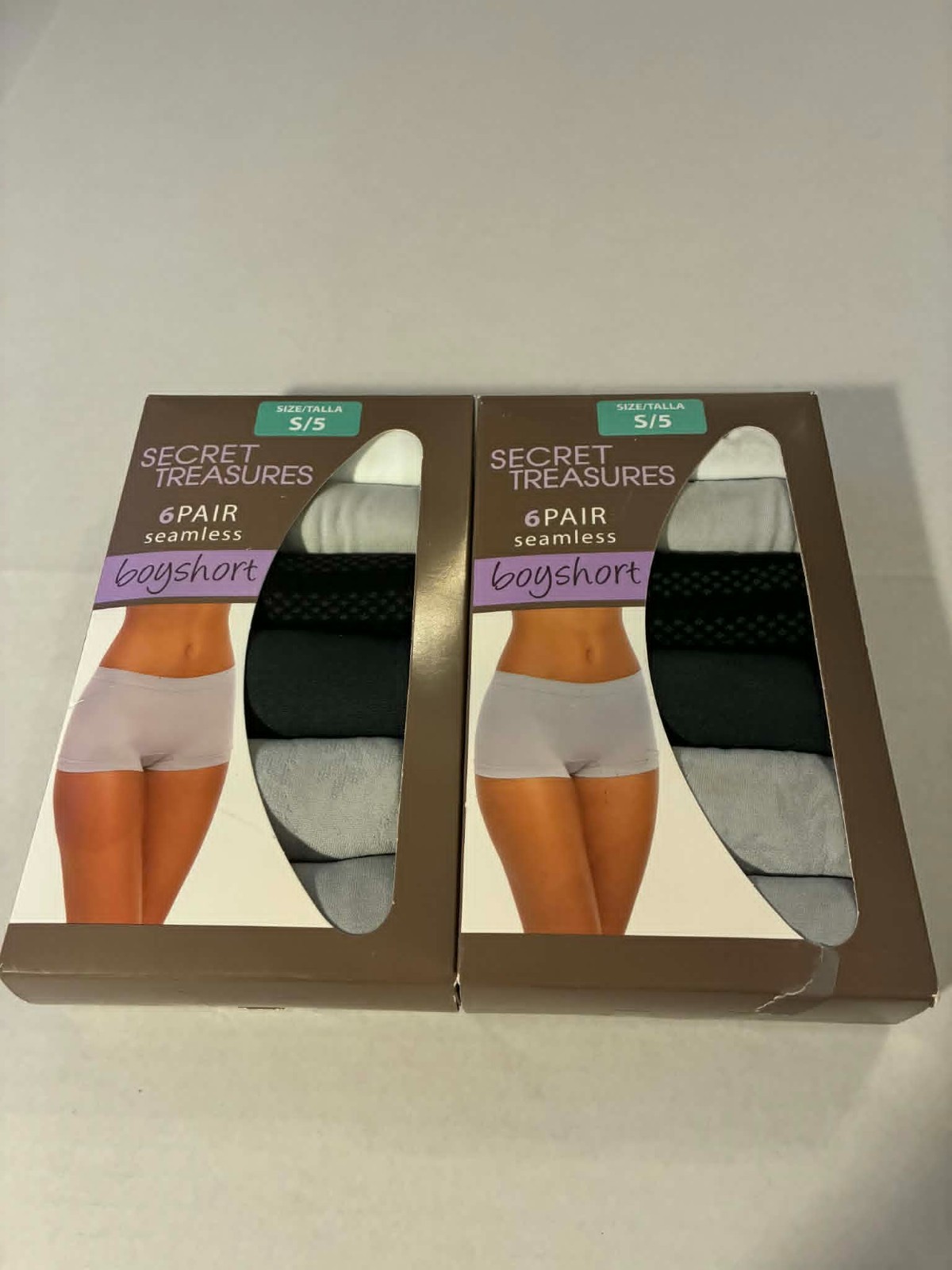 Secret Treasures Boyshort Panties 12 Pair Seamless Small S/5 Multi Color