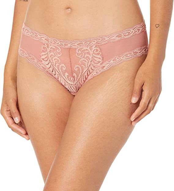Natori Women’s Low-Rise Sheer Hipster Panty 753023 Sandy Rose Size XL,M,S
