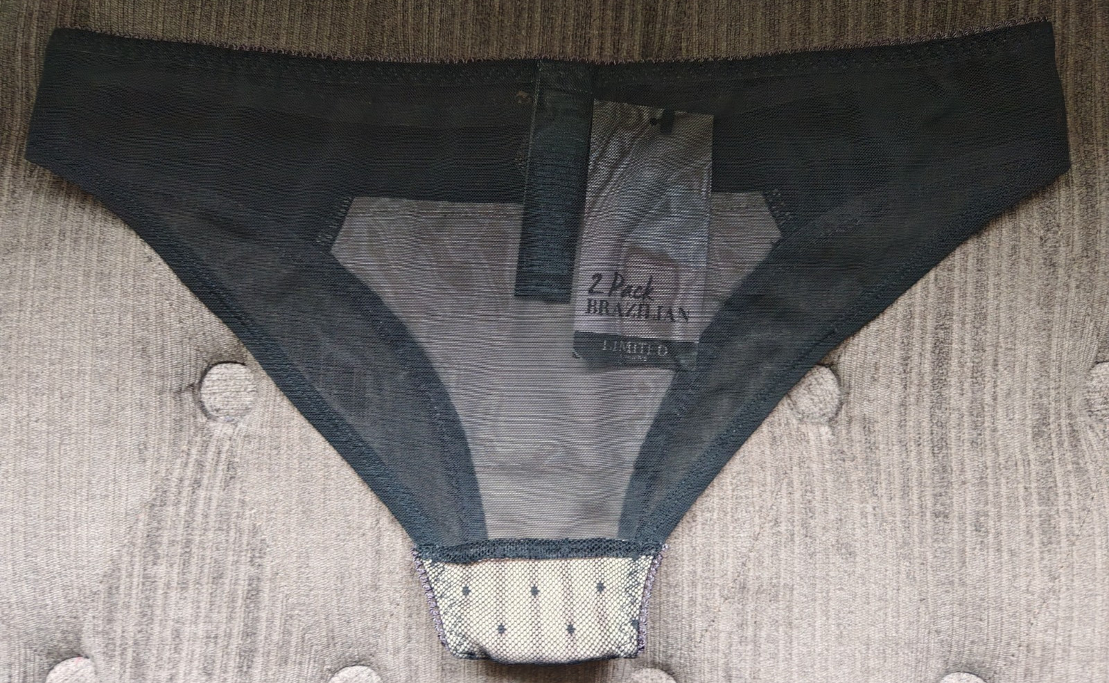 M&S Limited Black & Nude Brazilian Knickers Size 12