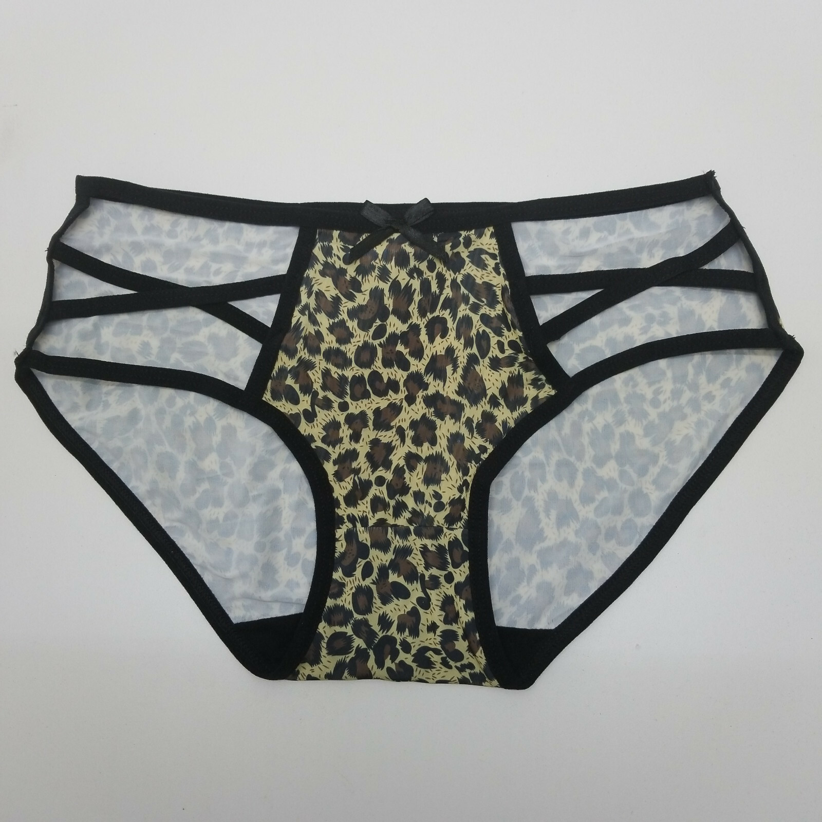 Leopard Cheetah print Blace Lace Panties Underwear Lingerie Strappy Sexy Cute