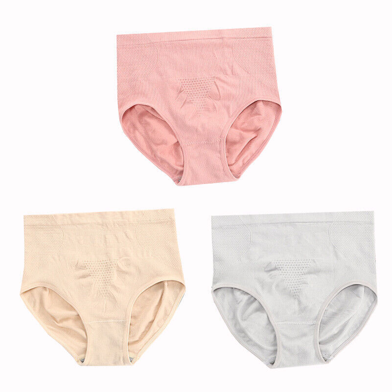 3 Pack Shapers Women High Waist Body Shapewear Underwear Tummy Control Panties