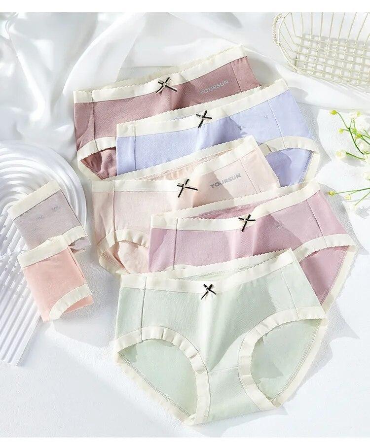 7pcs Pantaletas Femeninas Blummers Calzones Para Mujer De Algodon Comodas NEW