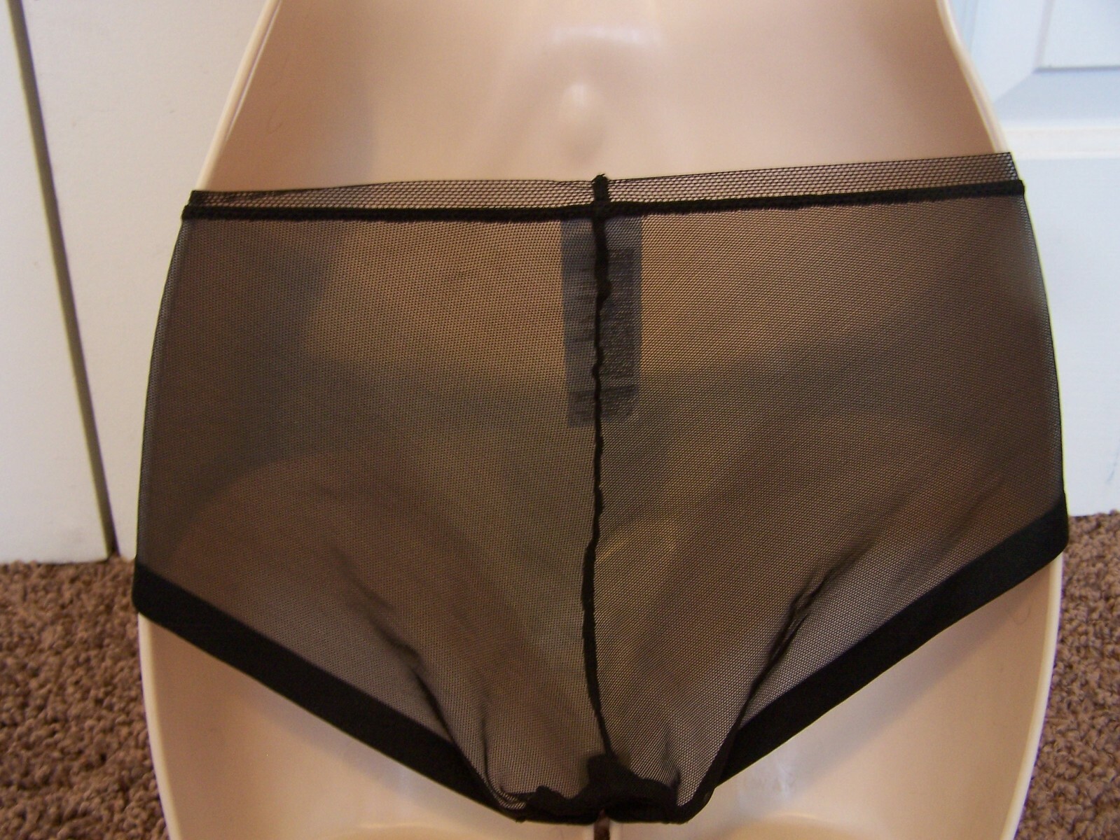 2 PAIR-CALVIN KLEIN Mesh Panel Bikini Beige and Black Style AF 1708 Size XL
