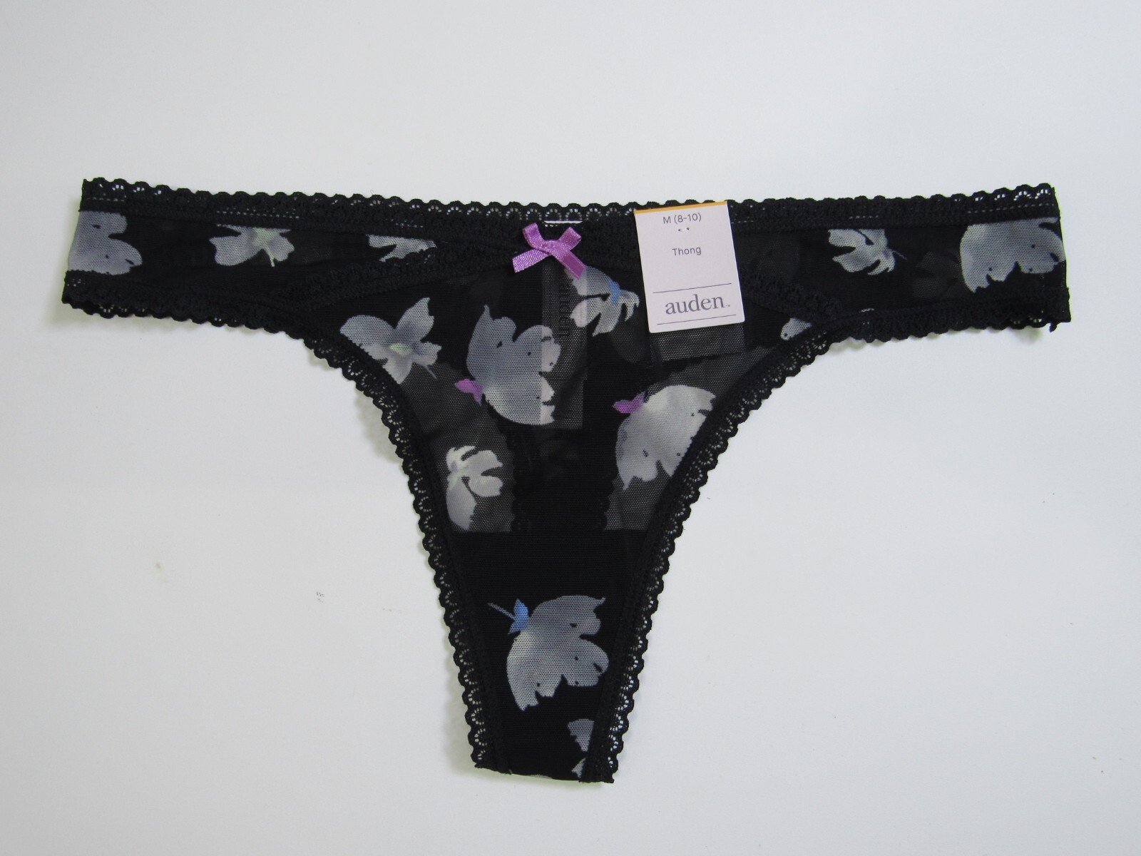 Auden Women’s Thong Variety 2 Pack Panties Size Medium (8-10)
