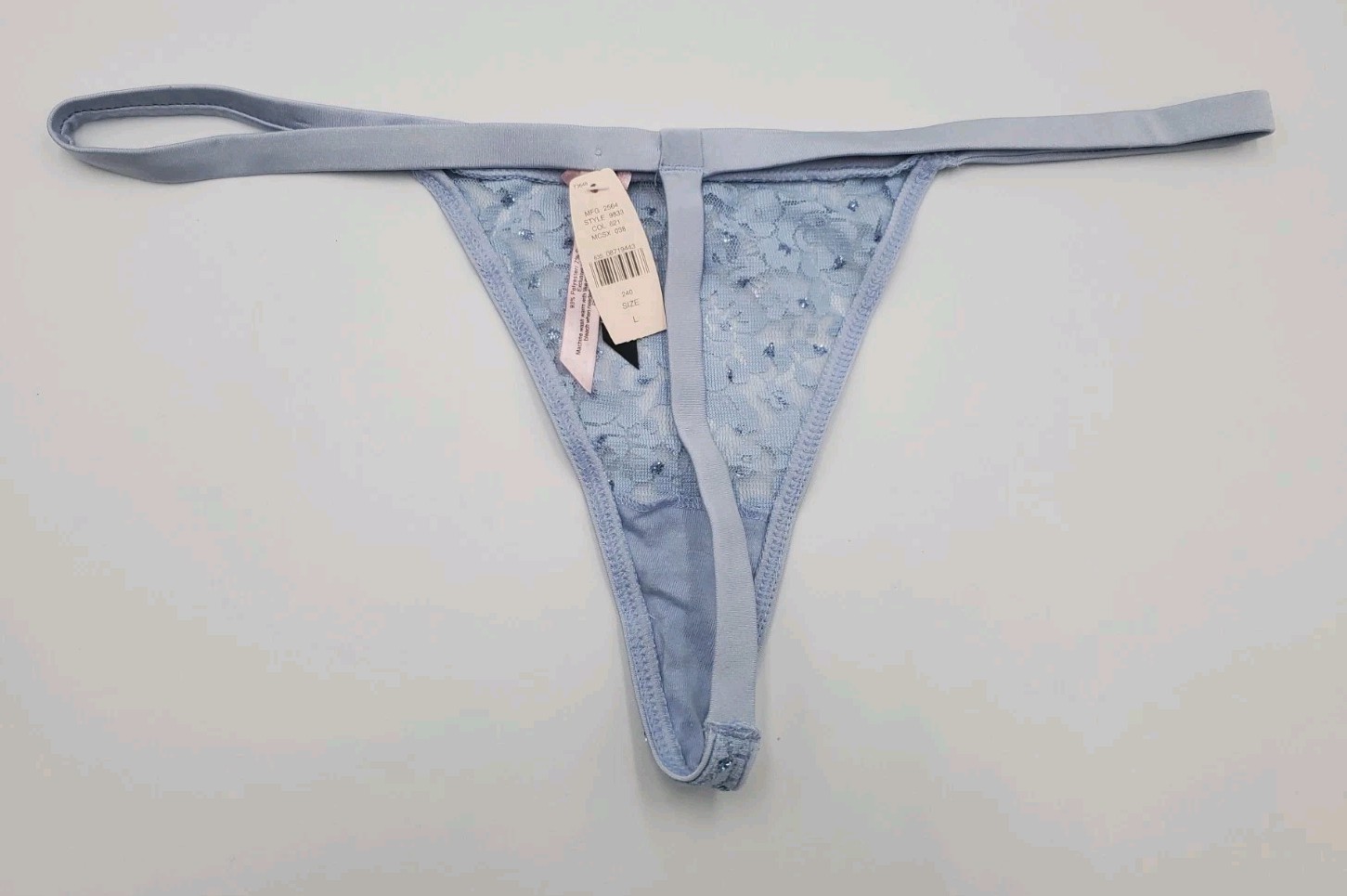 NEW Victoria’s Secret VTG Sexy Little Things Lace V-String Thong Panty Sz Large