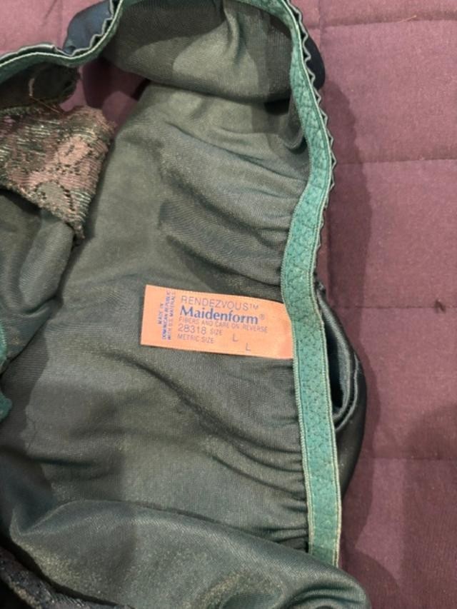 Vintage Maidenform Rendezvous Satin Panty Large Green