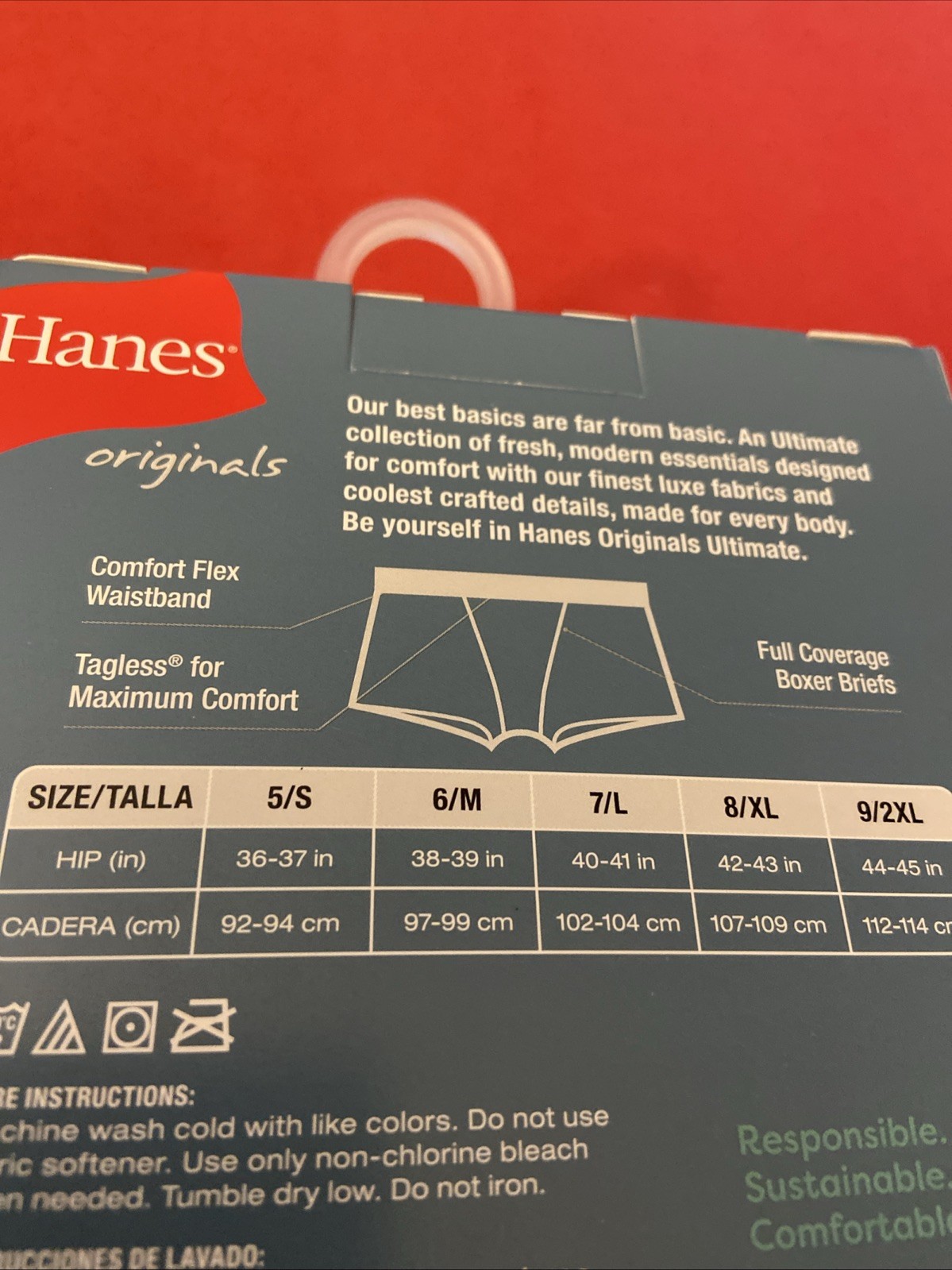 HANES 3 PACK WOMENS’ ULTIMATE COTTON STRETCH BOXER BRIEFS / SIZE 8 / X-LARGE