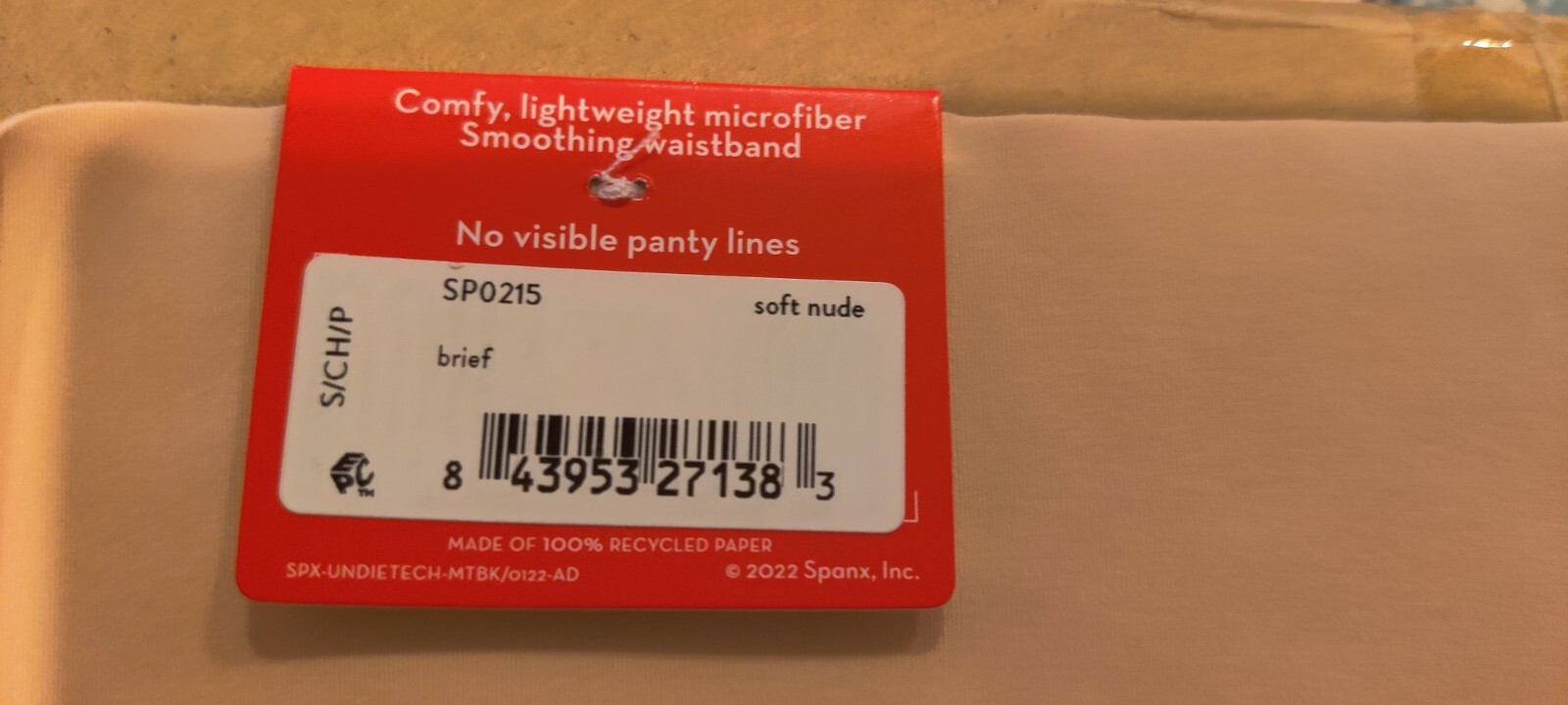 Spanx Undie-tectable® Brief SP0215 Color Soft Nude Size Small