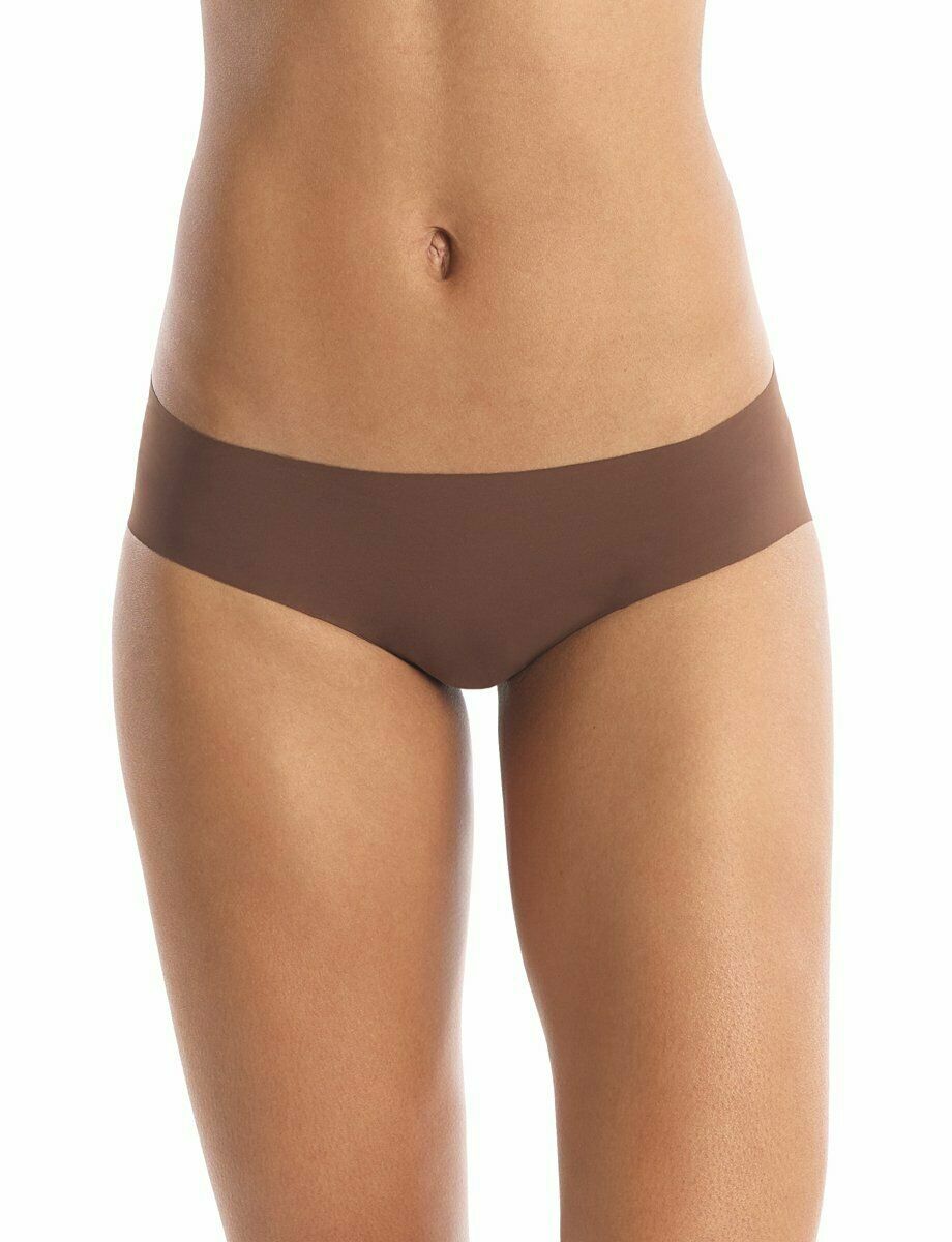 Commando Classic Bikini Raw Cut Microfiber Everyday Bikini, Mocha, Large/X-Large