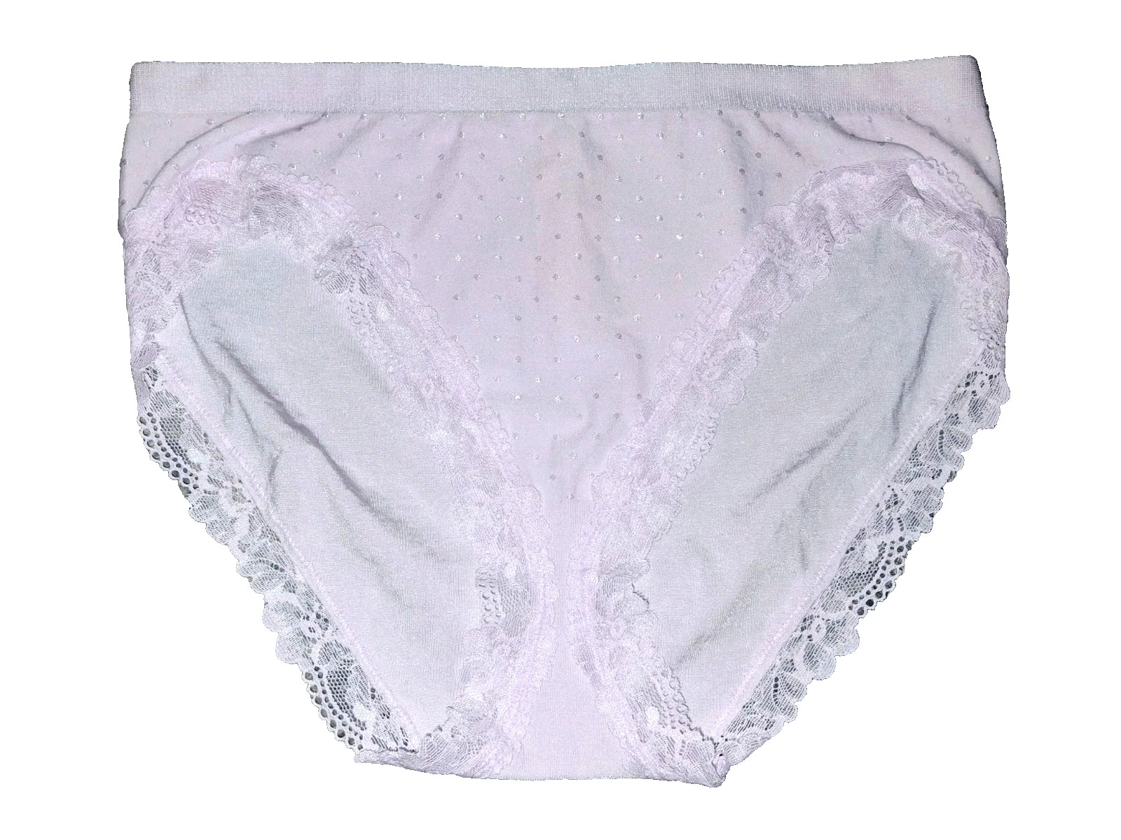 M Soft Voilet Lace SEAMLESS NOSHOW Victorias Secret High-Leg Waist Brief Pantie