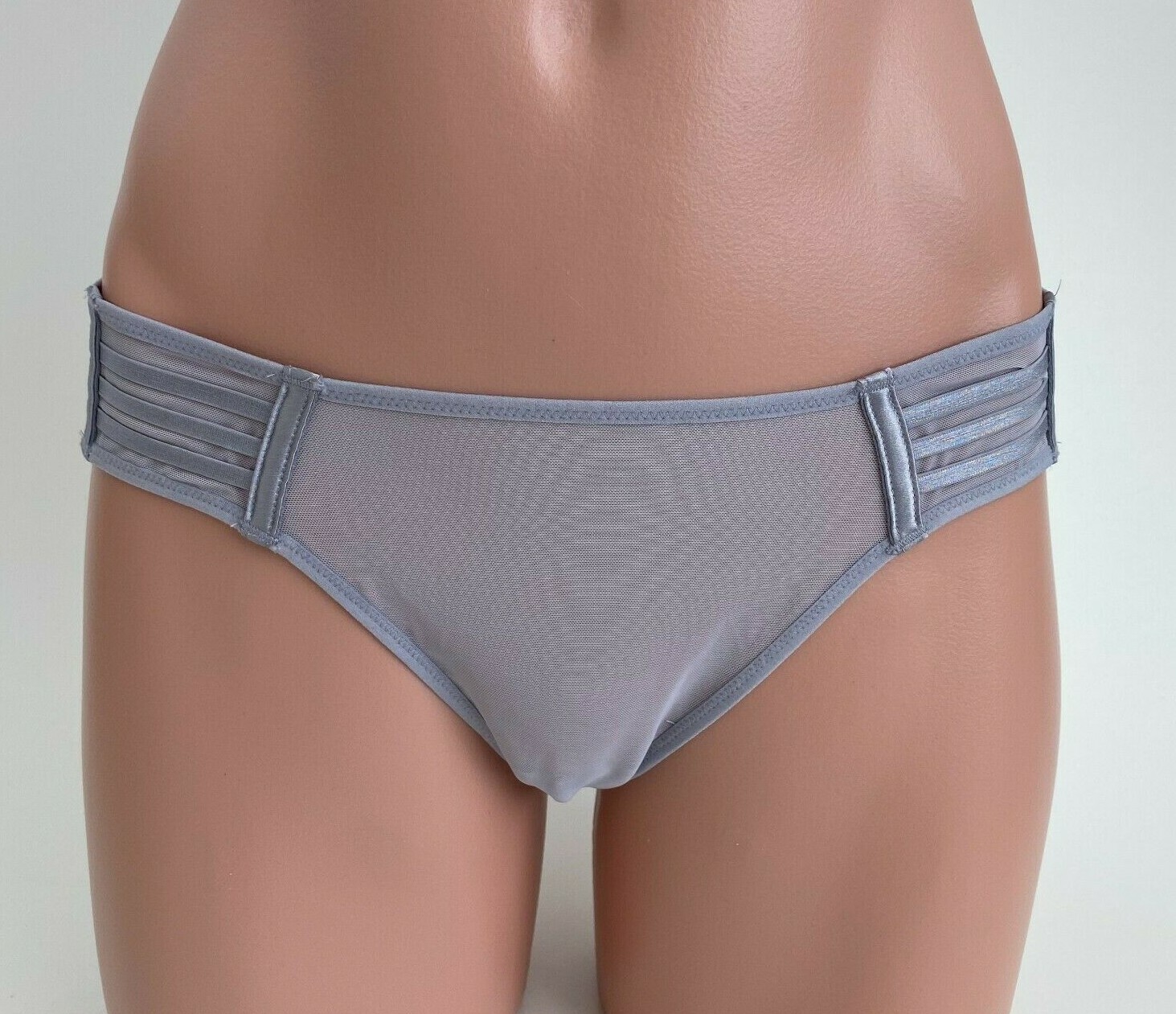 Victoria’s Secret Luxe Lingerie Mesh Cheekini / Tanga Pearl Stone Size M NWT