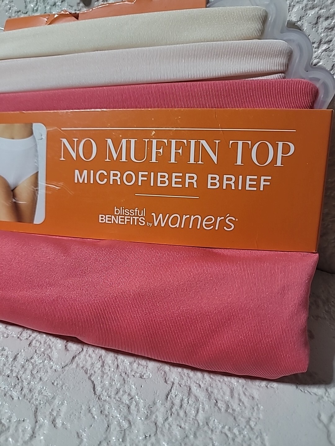 WARNER’S BLISSFUL BENEFITS 3 Pair NO MUFFIN TOP MICROFIBER BRIEFS NWT SIZE S 5