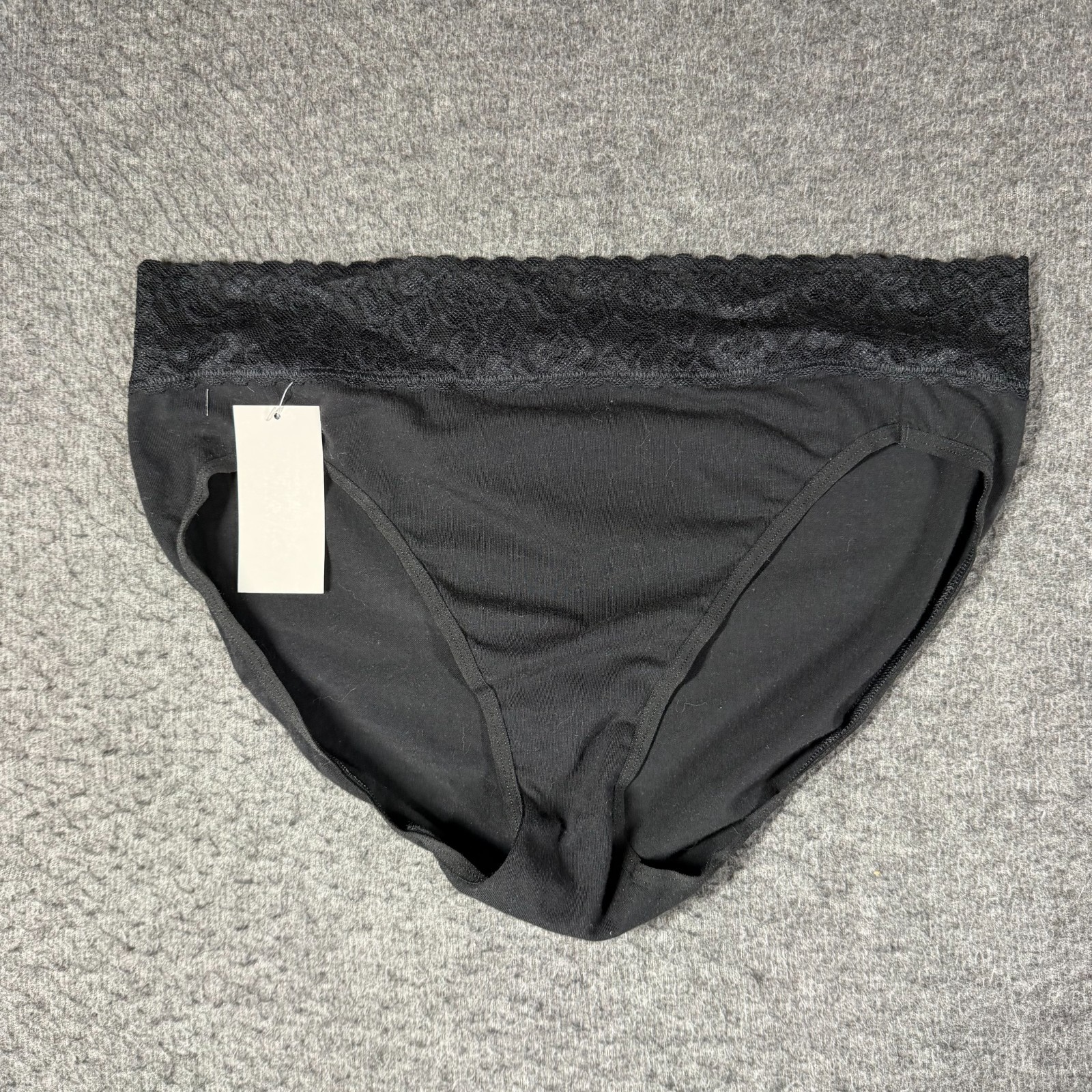 NWOT Hanes Wide Lace Band Panty Womens XL Black