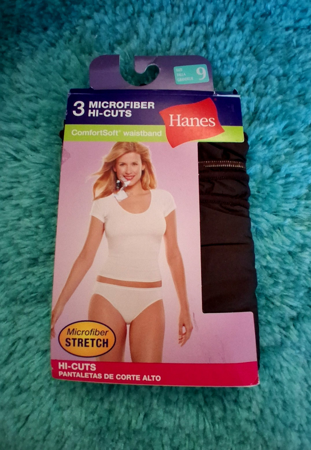 3 HANES Microfiber Hicut Panties Womens Size 9 2X XXL BROWN Fuchsia PINK NWT
