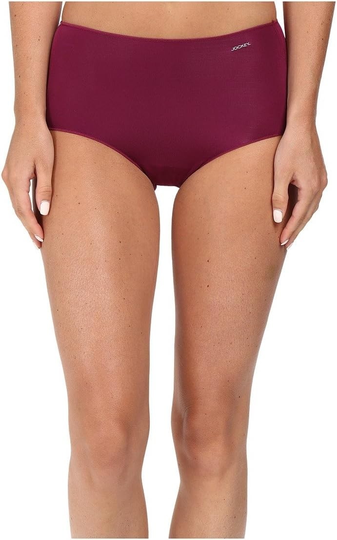 Jockey L12154 Womens Imperial Plum No Panty Line Promise Hip Brief Panty Size 5