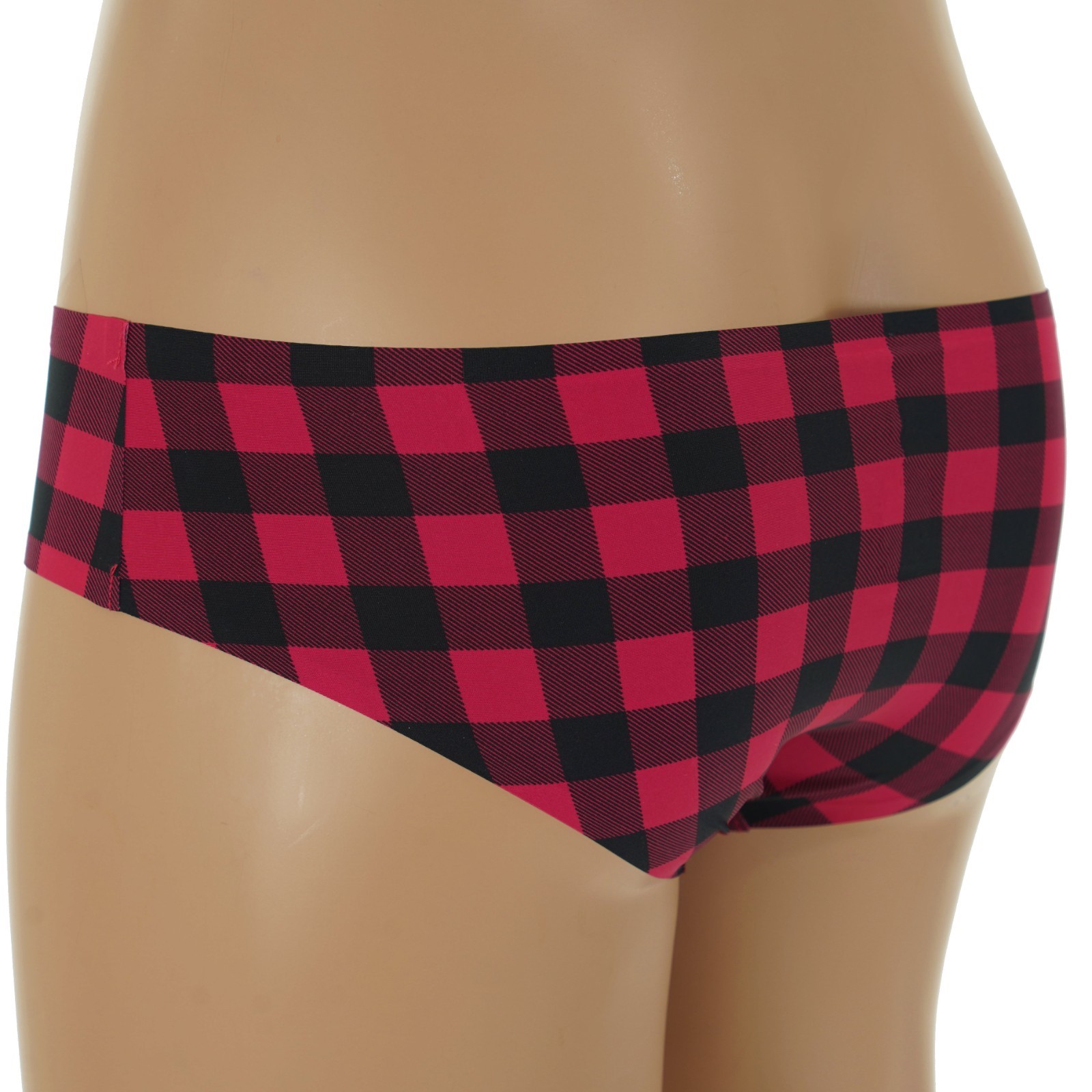 SO Junior’s Size 3-5 SMALL #SO64001 BLACK & RED Buffalo Check HIPSTER PANTIES