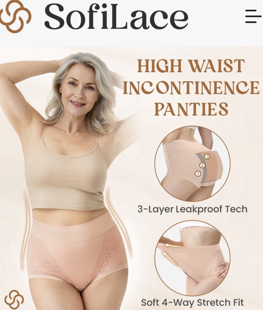 SofiLace Leakproof Incontinence Underwear Menstrual Period Panties
