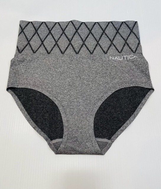 Nautica Intimates Womens Size Large Hi Waist Shaping Brief Boxer Gray