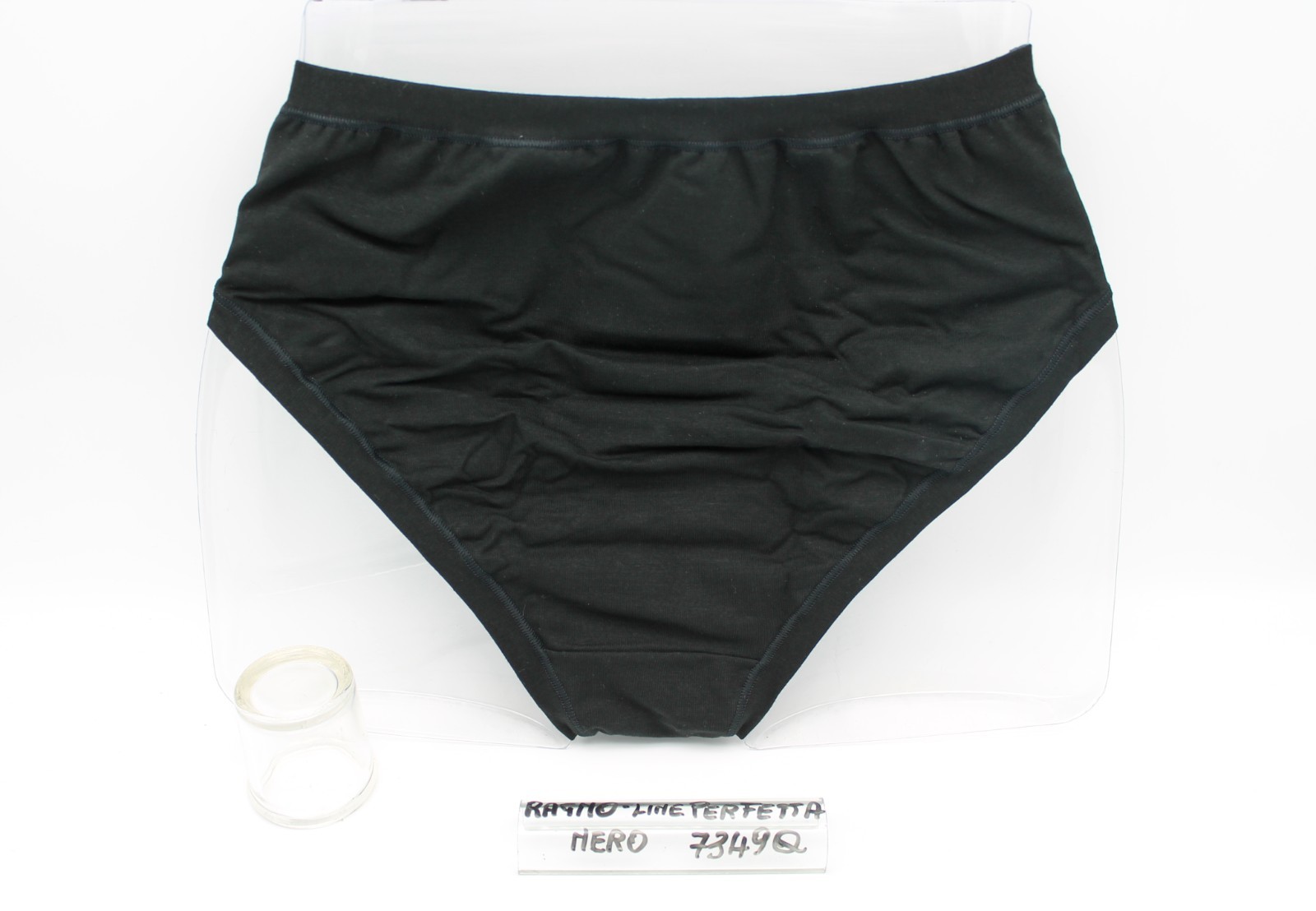 Set of 2x women’s cotton high briefs, black perfect line 07349Q spider