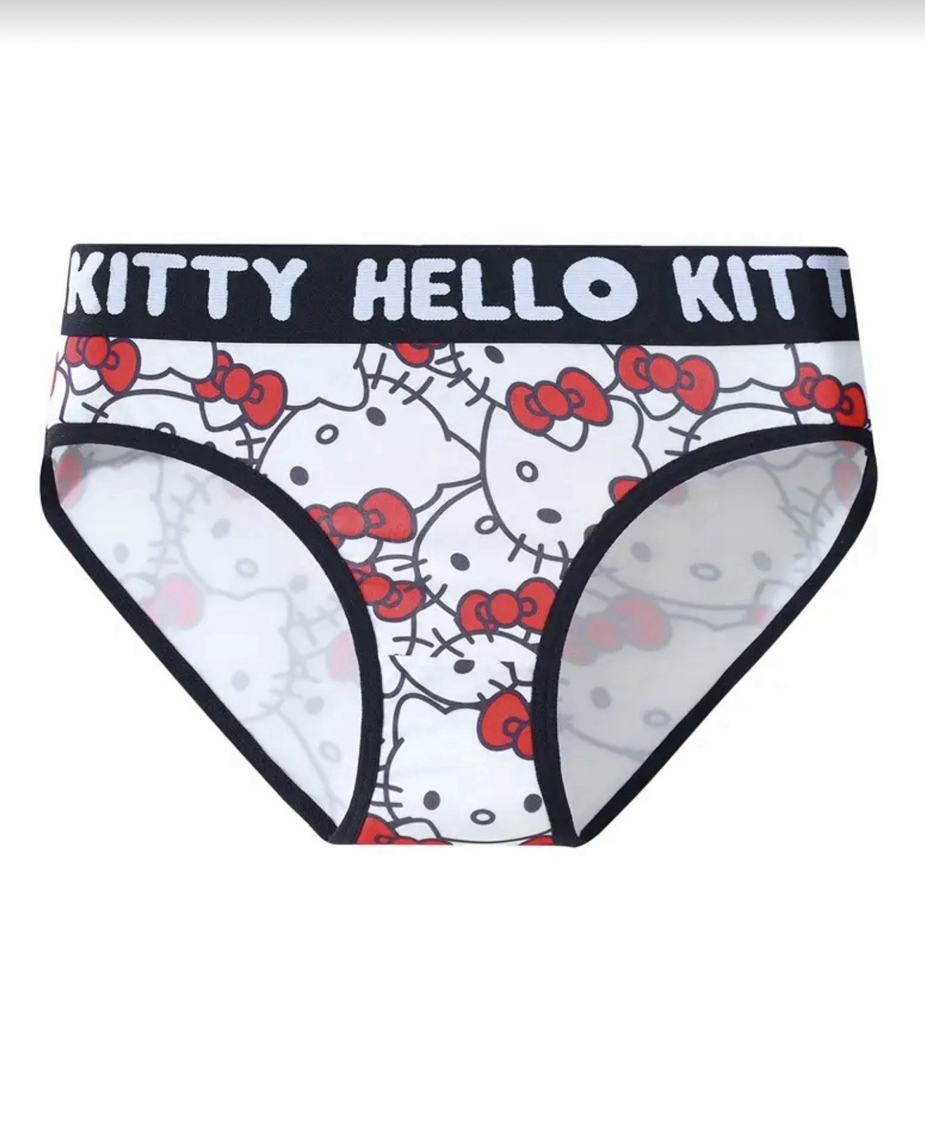 Women’s Teen Hello Kitty Bikini Panties Kawaii White/Black/Pink 2pk X-LARGE
