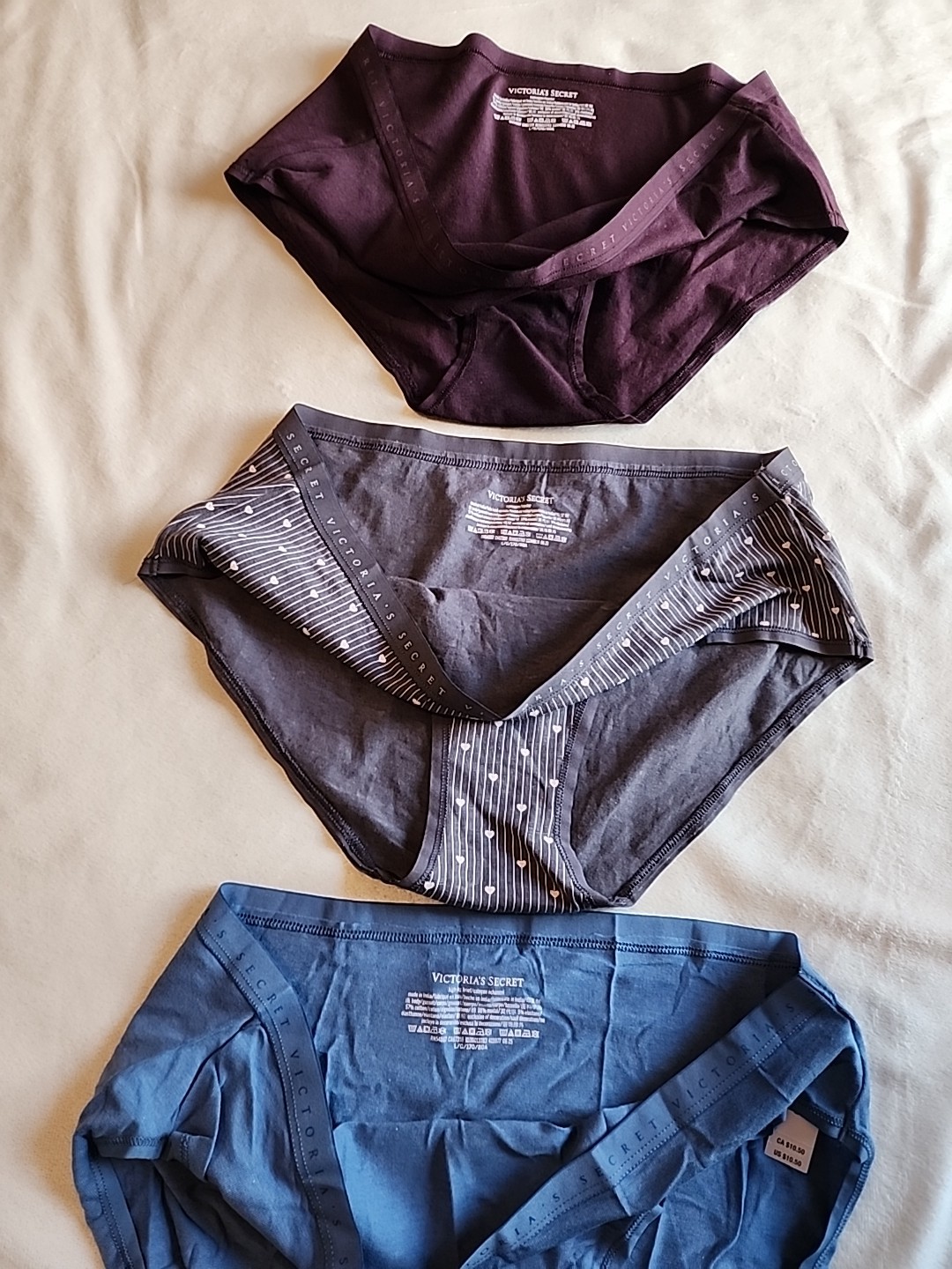 Victoria’s Secret NWT Set of 3 High-Leg Briefs–Size L RN 54867 India CA 67359
