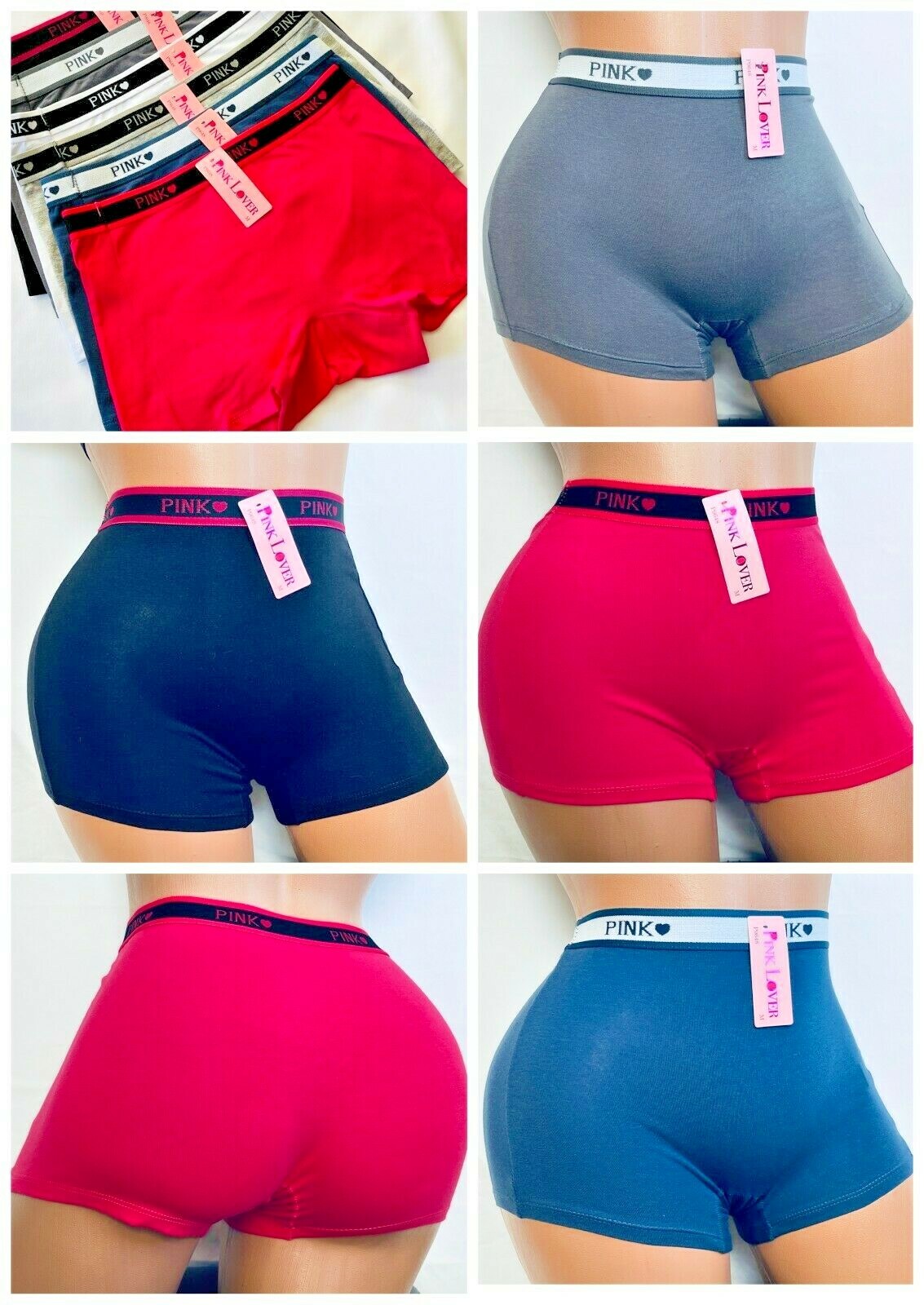 6-12 Boyshort Sports SHORT Seamless Panties Undies Shortie Underwear 6648P S-3XL