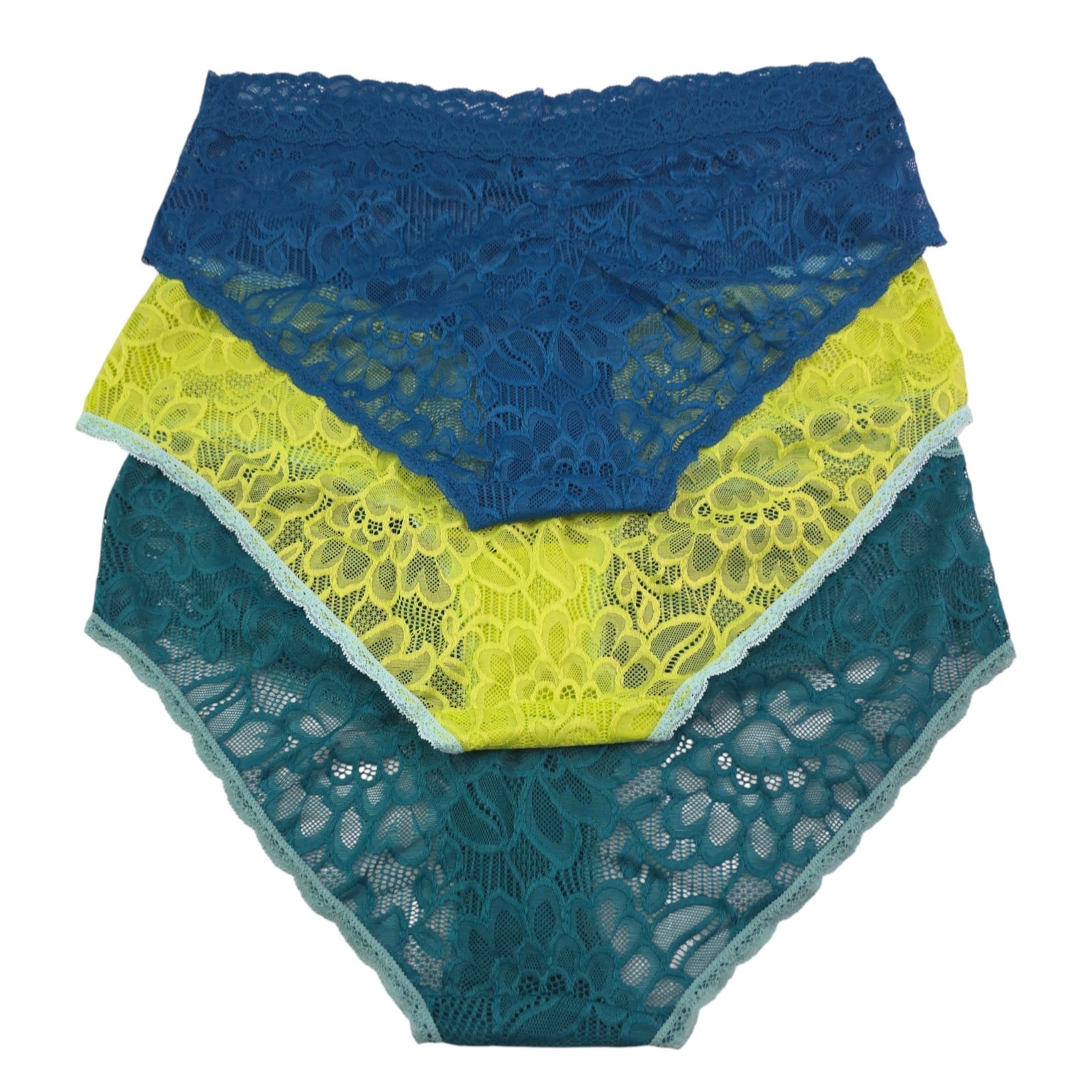No Boundaries NOBO Lace Hipster 3-Pack Multi-Color Panties – Size XXL (19) NWT