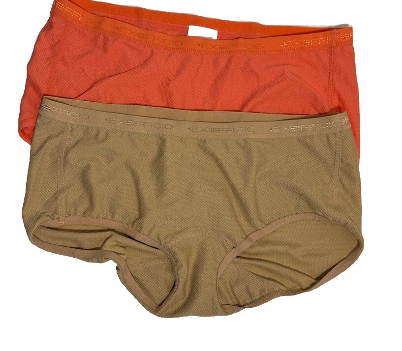 2 Pairs ExOfficio Give-N-Go Boycut Brief Woman Mesh Panties Sz XS