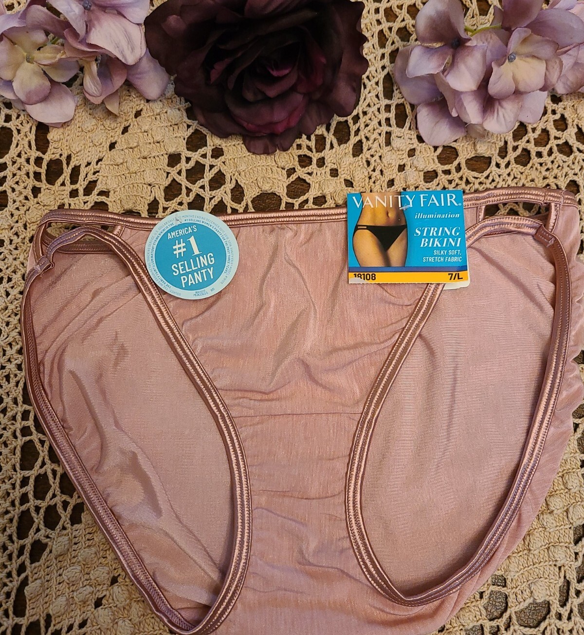 7/L VANITY FAIR Illumination SeXy LONG LASTING String Bikini Panty – 18108